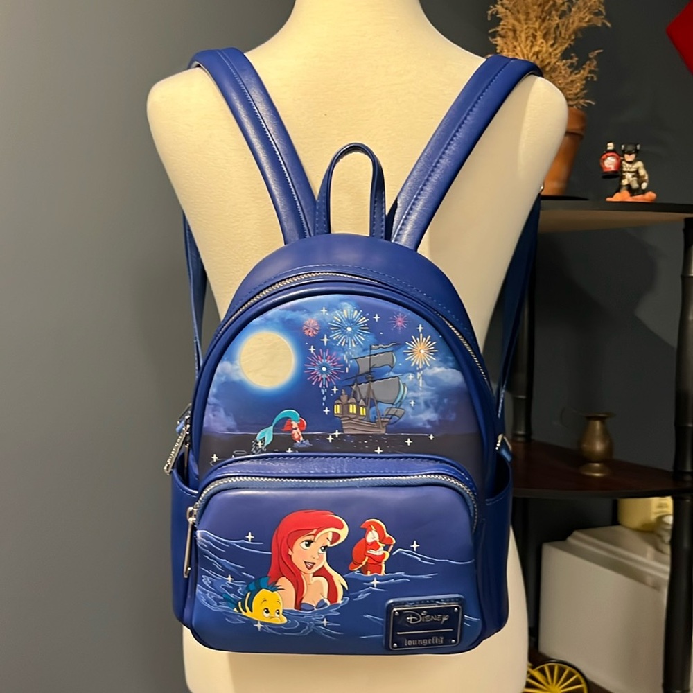 Disney Loungefly The Little Mermaid Backpack Glow in the dark